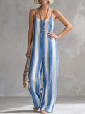 Women's Classic Striped Strappy Jumpsuit