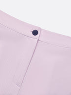 Women Light Purple Peplum One Shoulder Sleeveless Elegant Top With Pants Two-Piece Set