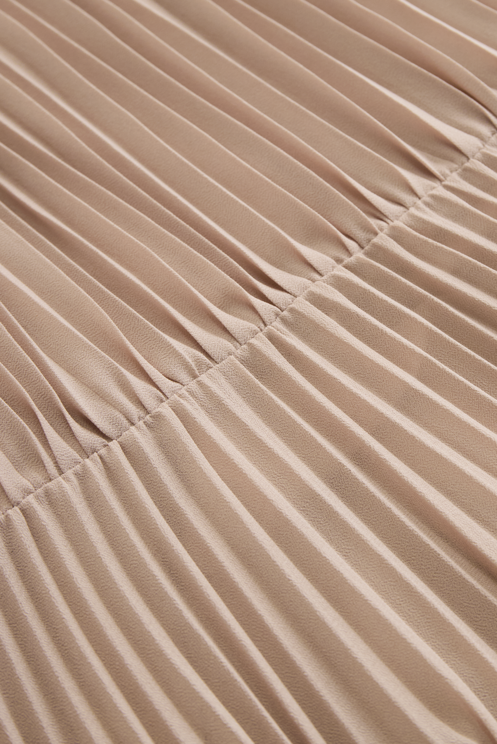 Pleated High-Neck Maxi Dress