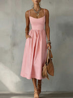 Women's Solid Color Slip Dress