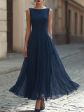 Elegant A-line Sleeveless Maxi Dress