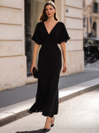 Elegant Chiffon Draped Evening Gown