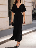 Elegant Chiffon Draped Evening Gown