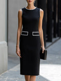 Sleeveless Tailored Midi Dress