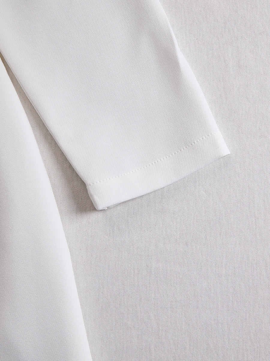 Mooyius Plain Structured Zip-Front Midi Dress