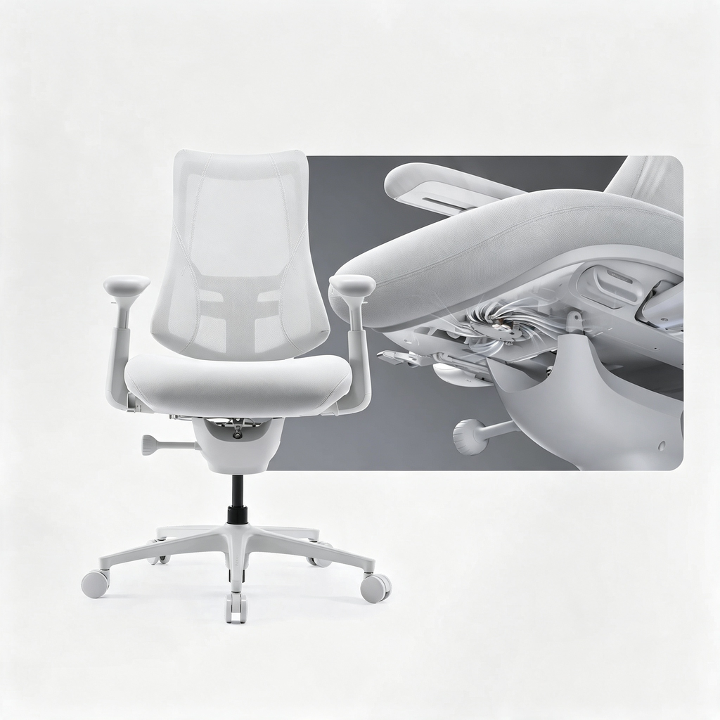 Dynamic Adaptive Ergonomic Office Chair with Powered Lumbar Stretch