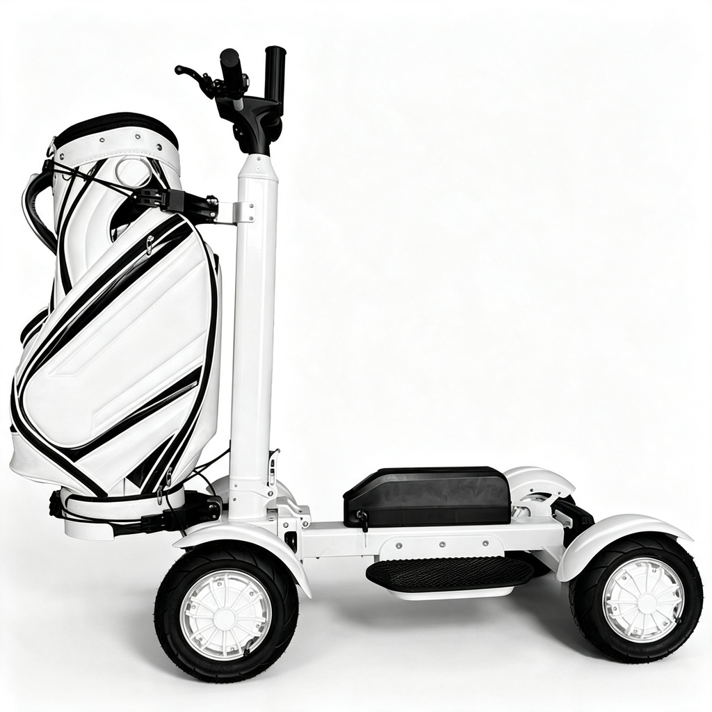 Foldable 4 Wheel Electric Golf Scooter Rideable Golf Trolley