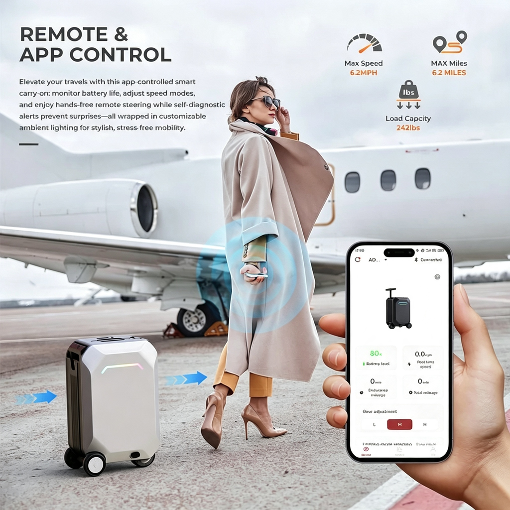 31L Electric Rideable Carry‑On Luggage