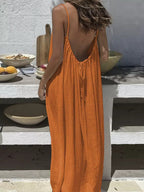 ✨ Feel Irresistible Together — Elegant Backless Cami Dress for Romantic Moments(Buy 3 Free Shipping)