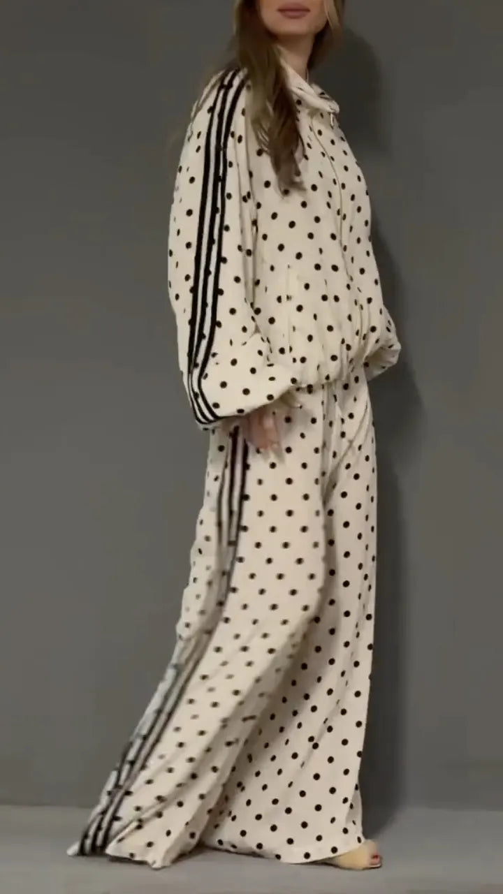 Polka Dot Tracksuit Set