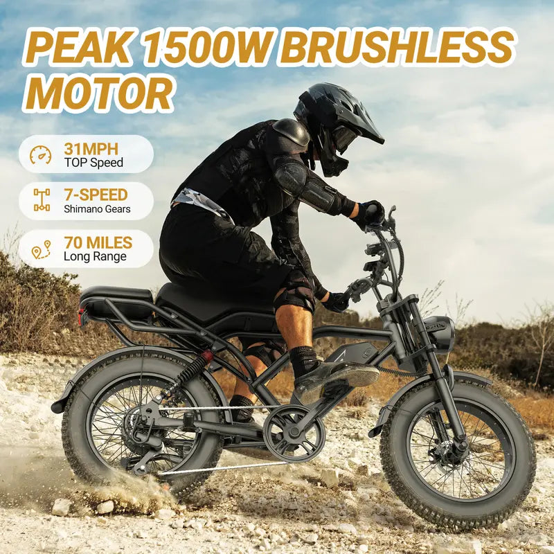 Electric Bike 31 MPH 70 Mile Range