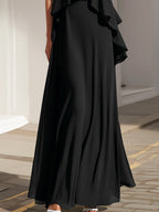 Sleeveless Layered Ruffle Flowing Maxi Dress