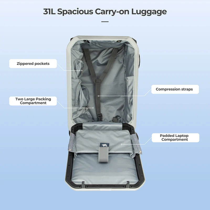 31L Electric Rideable Carry‑On Luggage
