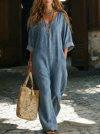 Minimalist And Cozy Denim Jumpsuit