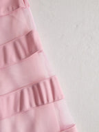 Elegant Sheer Panel Flared Midi Dress