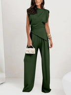 Lrregular Sleeveless Casual Two-piece Set