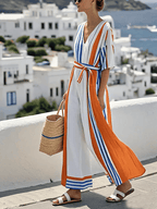 Women'S Contrast Stripe Jumpsuit